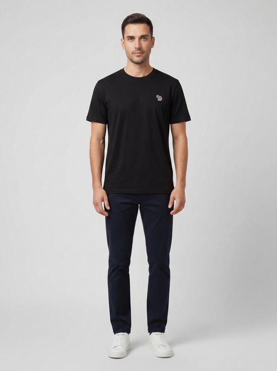 Men's Paul Smith Black Short Sleeve Reg Fit Zebra T-Shirt
