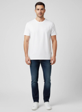 Mens Belstaff Steel  White T Shirts on model