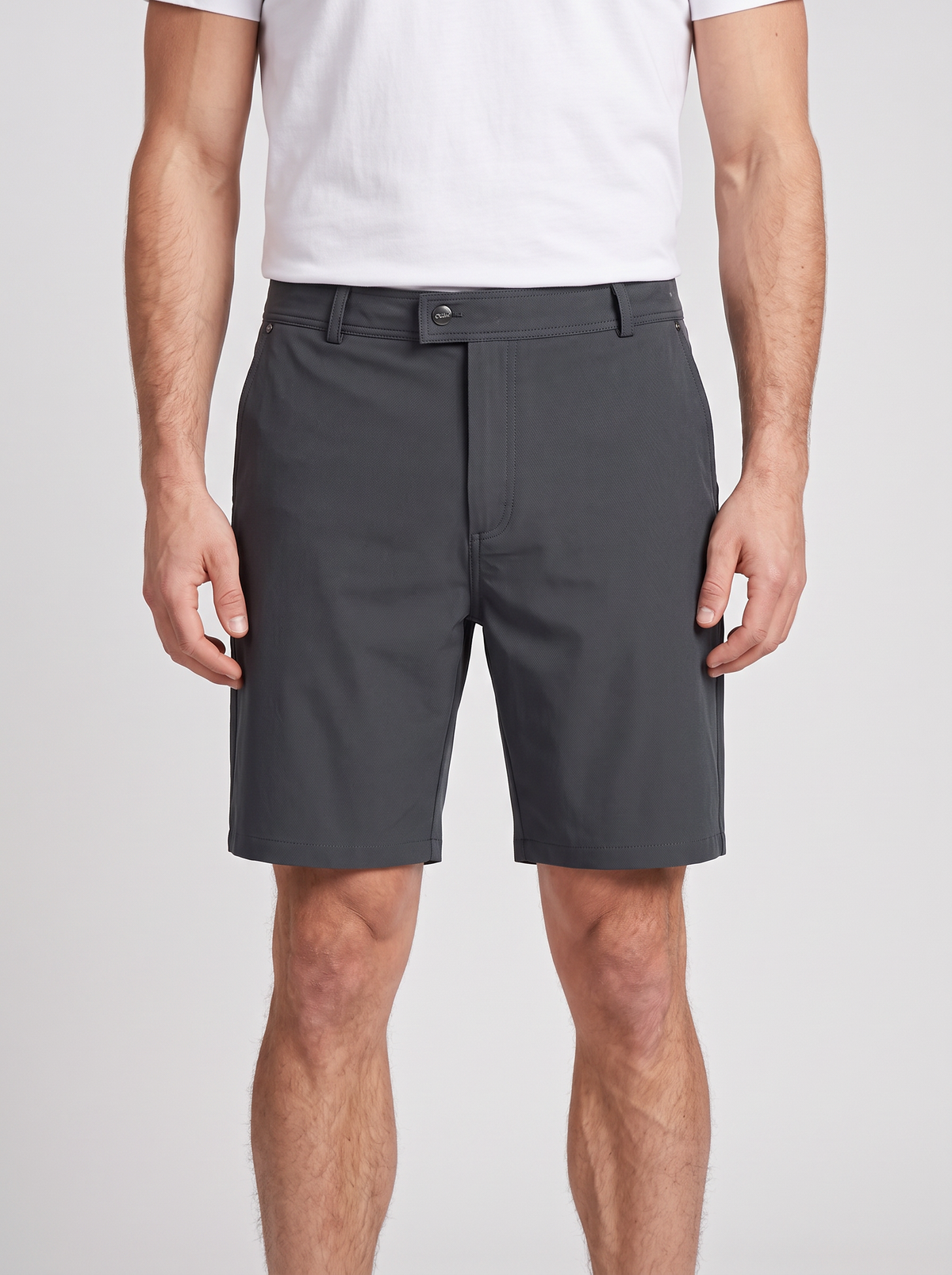 Men's Catini Alcorto Chino Shorts in Grey — on model