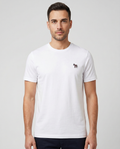 Men's Paul Smith White Regular Fit Zebra Logo T-Shirt — on model
