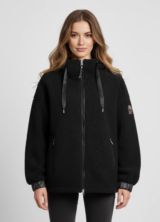Women's Parajumpers Noelle Black Fleece Jacket