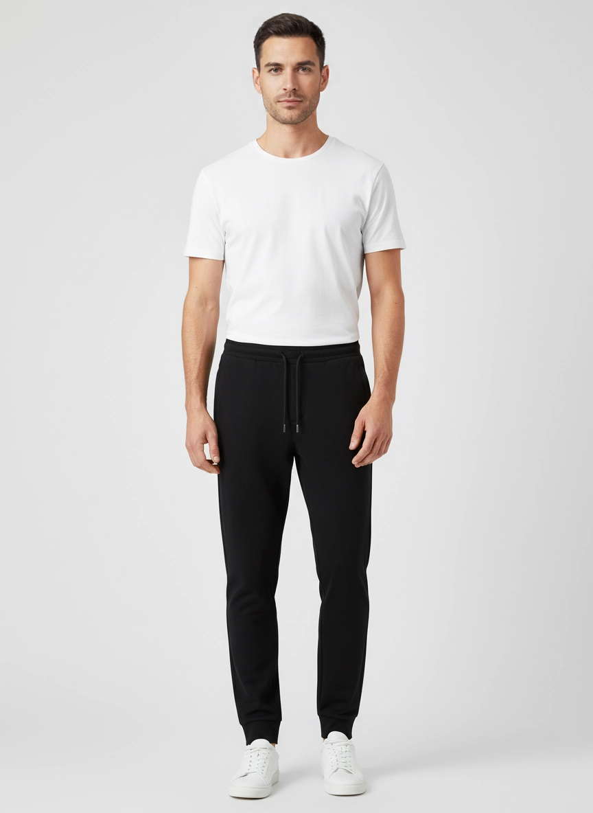 BOSS Green Hadiko Black Joggers on model