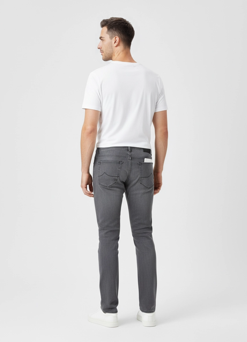Mens Jacob Cohen Bard Slim Fit Light Black Jeans