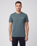 Mens Belstaff 3 Pack Multi T Shirts Petrol/Mist Blue/Concrete — on model