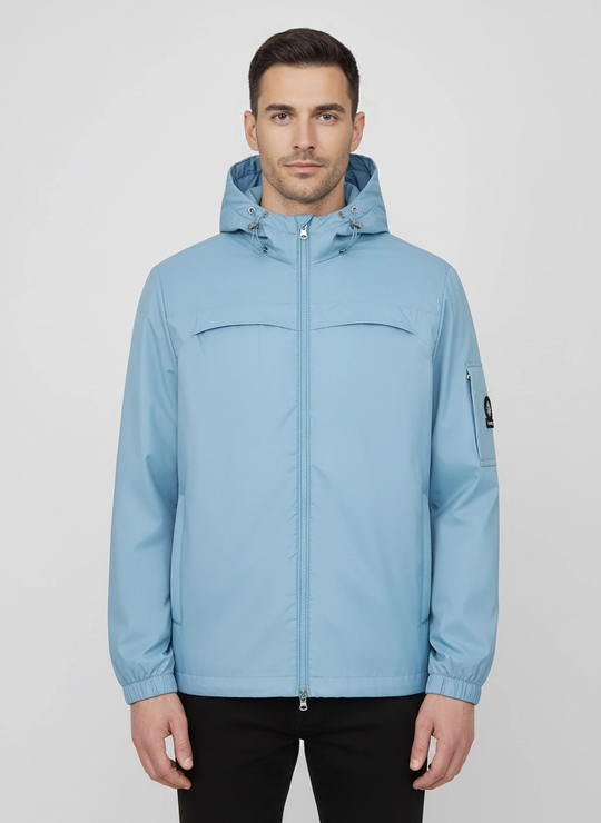 Men's Sandbanks Meridian Nylon Dusty Blue Windbreaker