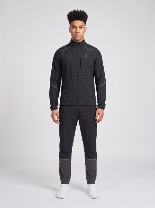 Men's On Running Black Weather Jacket & Weather Pant Set