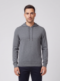 Men's Gran Sasso Grey Knitted Hoody — on model