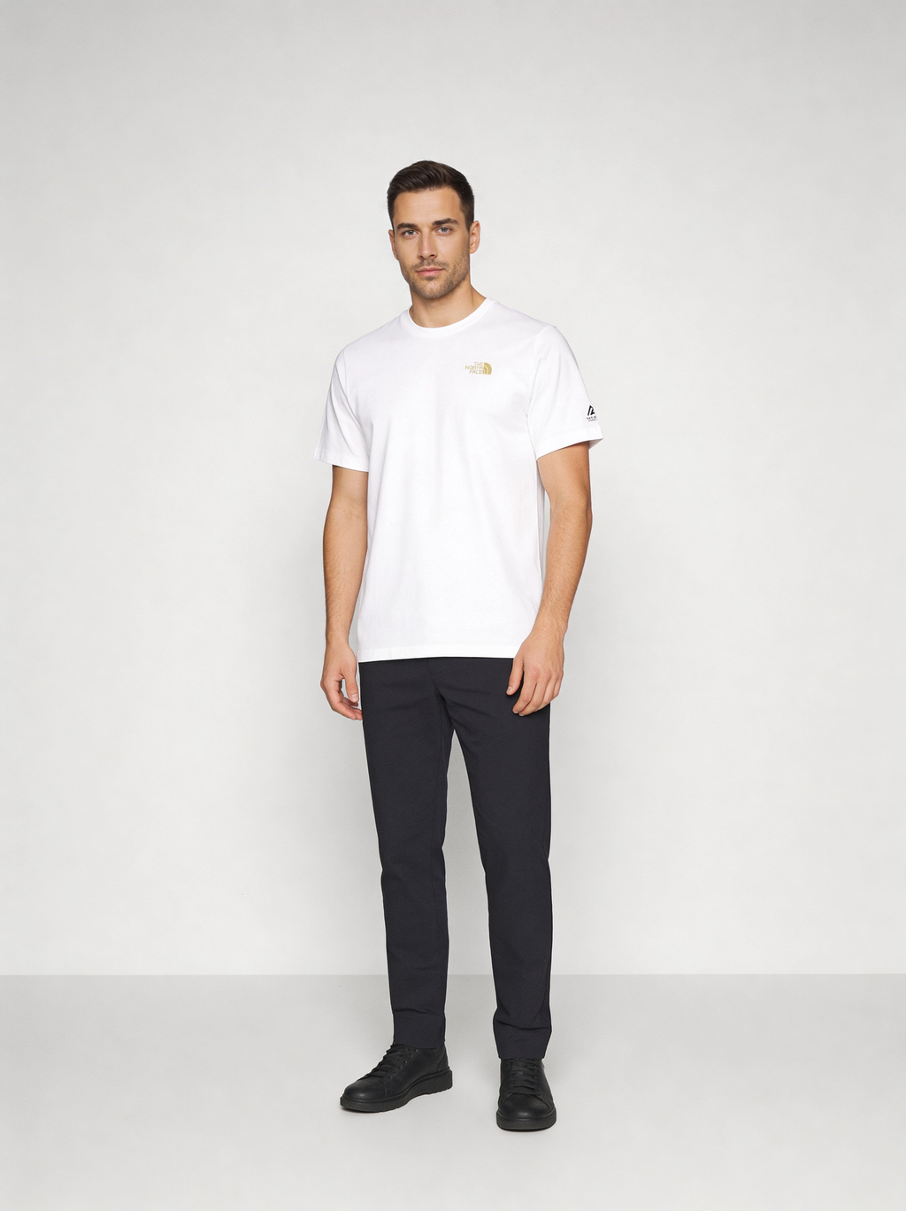 Mens The North Face MA Graphic RG SS TNF White T Shirt - Model Front