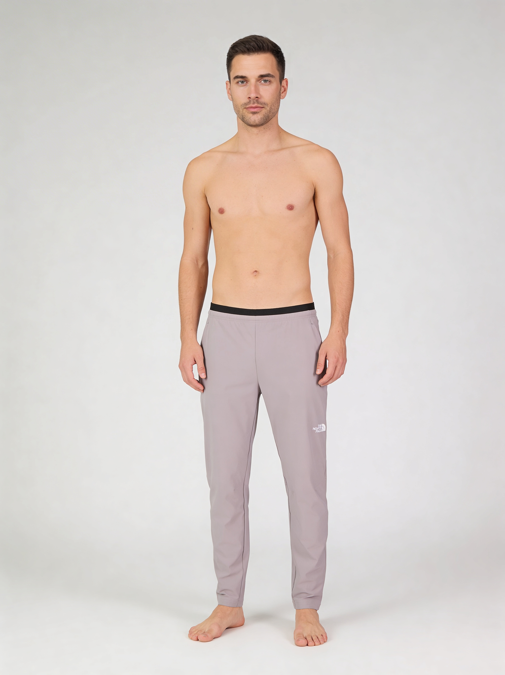 Mens The North Face Mountain Athletics Ushba HD Grey Trousers - Model Full Body