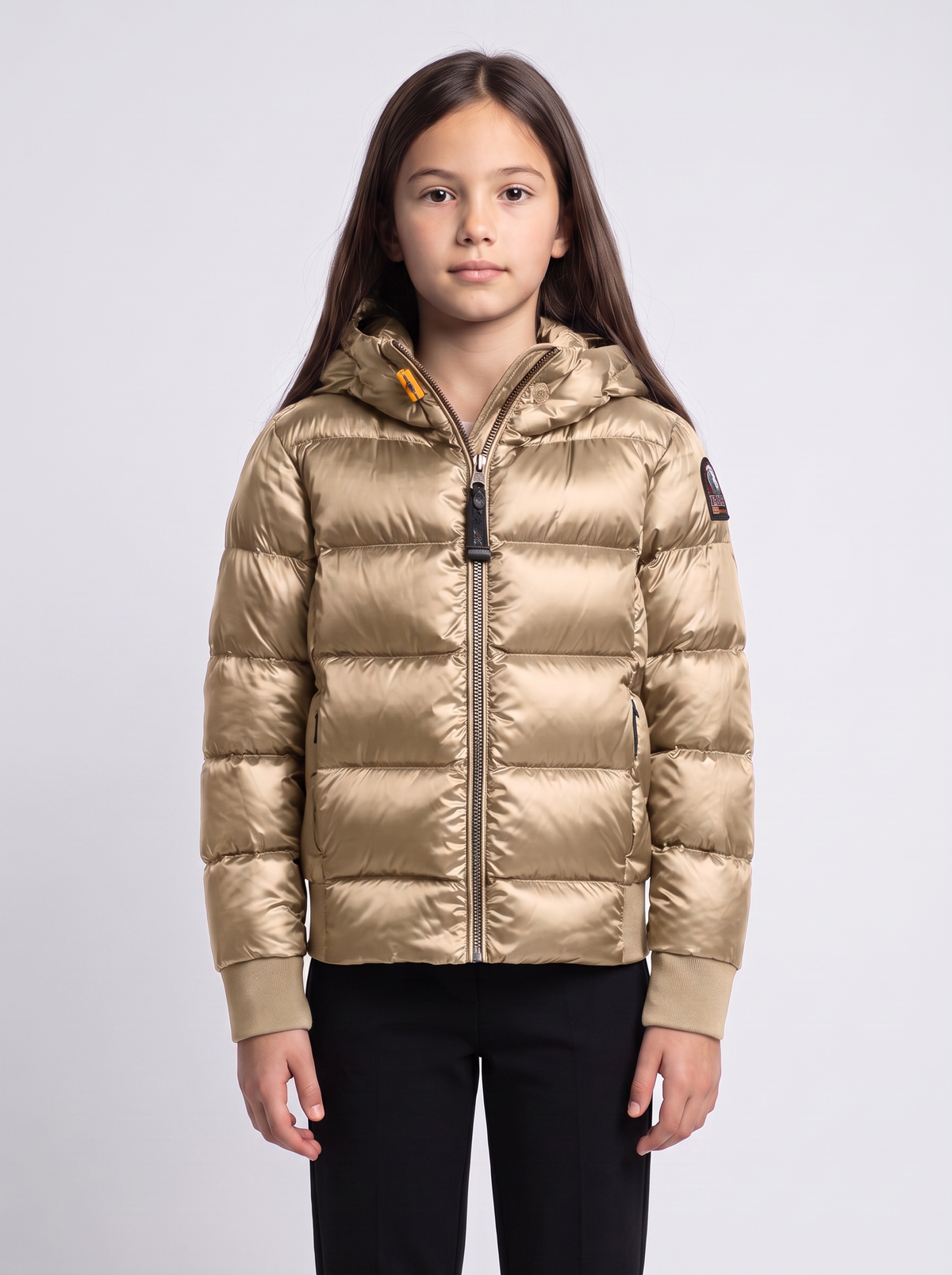 Girls Parajumpers Mariah Jacket in Sunkissed — on model