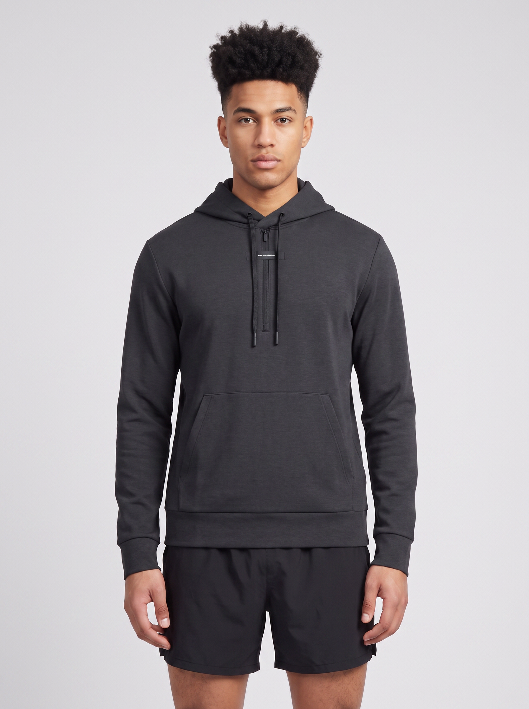 Men's On Running Black Focus Tech Hoodie