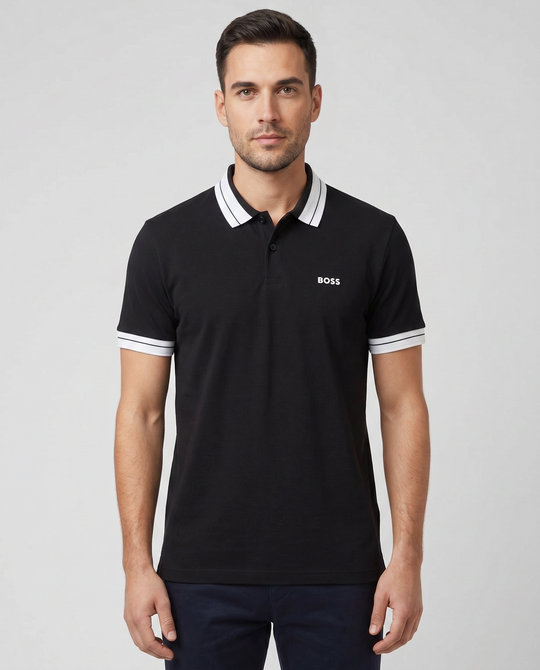 BOSS Green PL_Member Black Polo Shirt