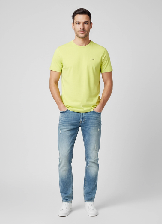 Mens BOSS Green Tee Pastel Green T Shirt