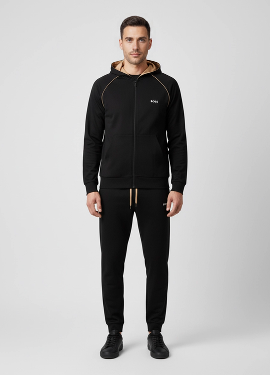 BOSS Black Mix & Match Jacket H Black Hoodie & Pant Tracksuit Set