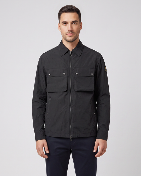 Mens Belstaff Tourer Overshirt Black Overshirts