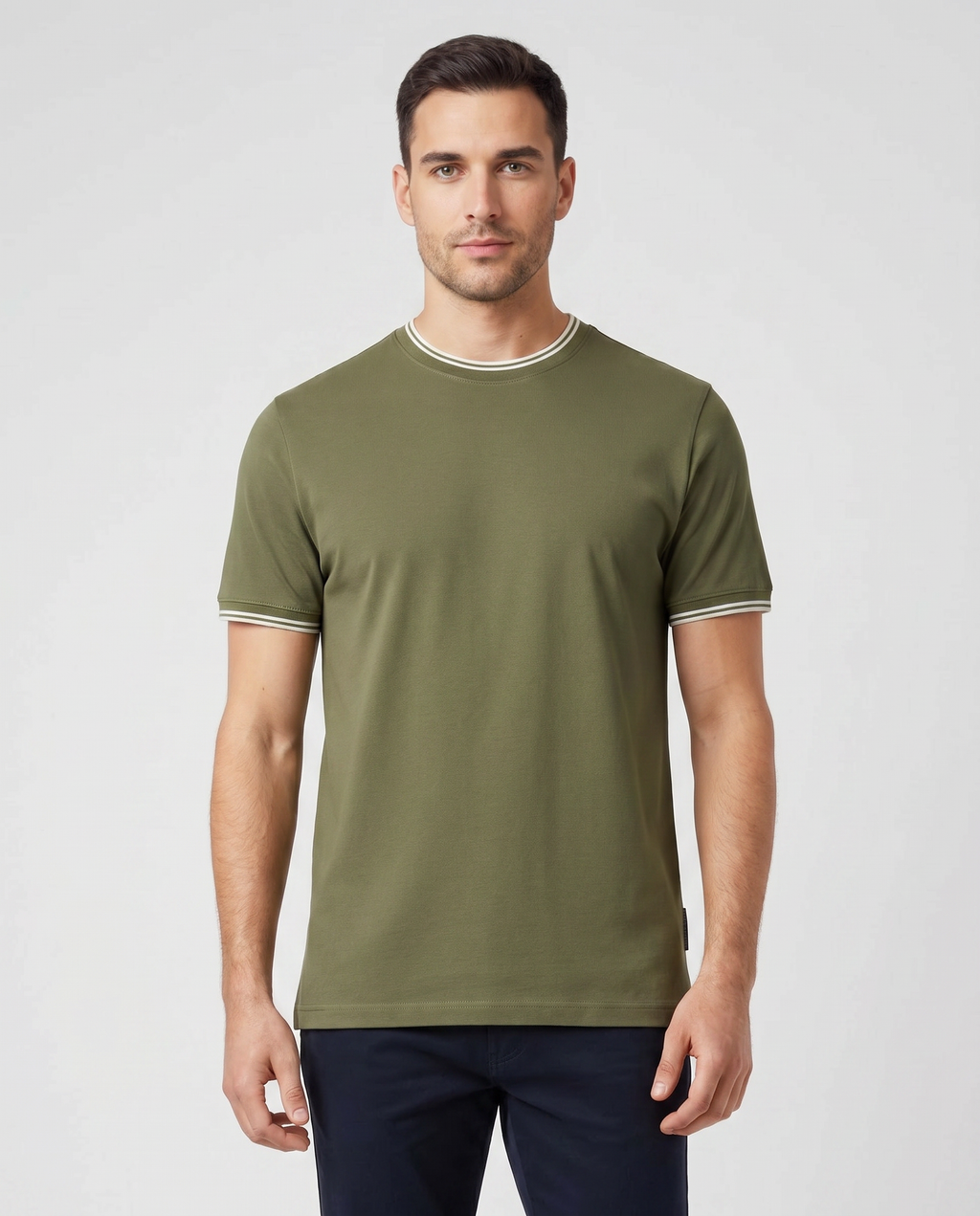 Men's Paul Smith Green T Shirt — on model