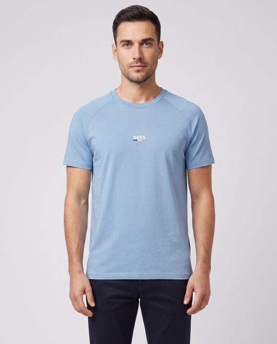 BOSS Black T-Shirt RN Slim Fit Light/Pastel Blue