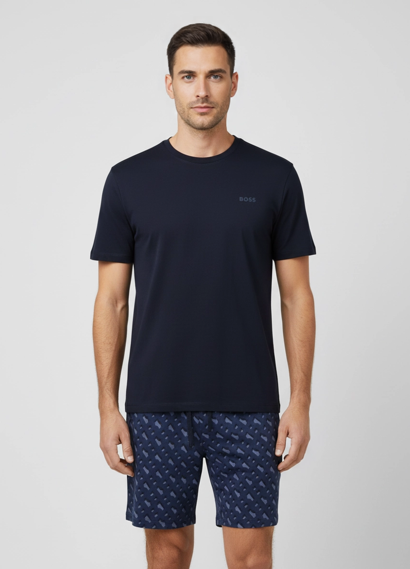 Men's BOSS Black Mono Navy Lounge Set on model