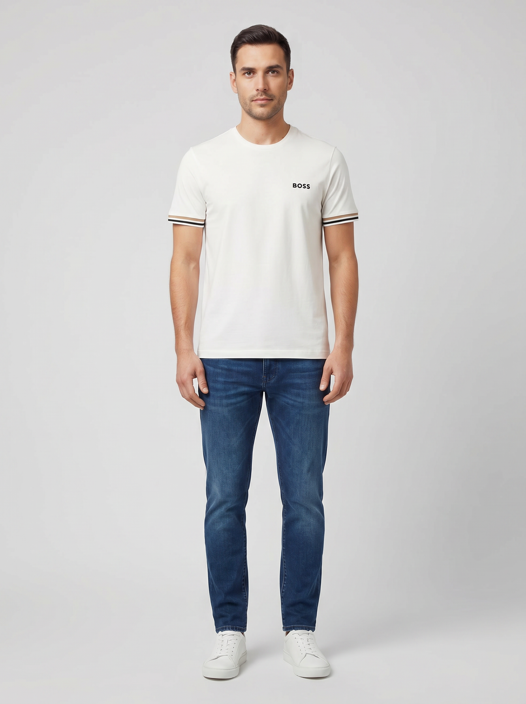 BOSS Black H-Delaware Navy Jeans - Model Shot