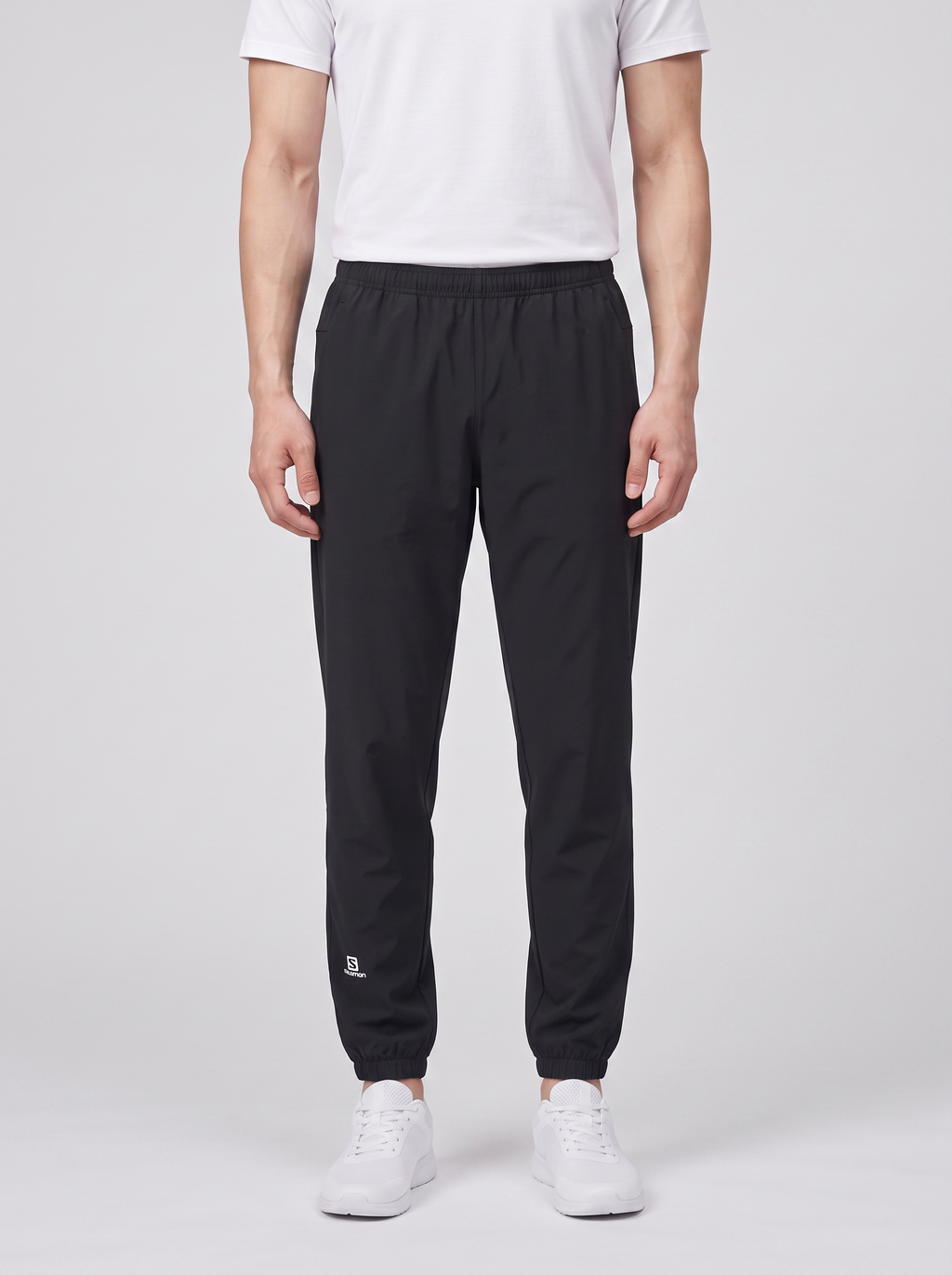 Men's Salomon Black SHKout Core Pants — on model