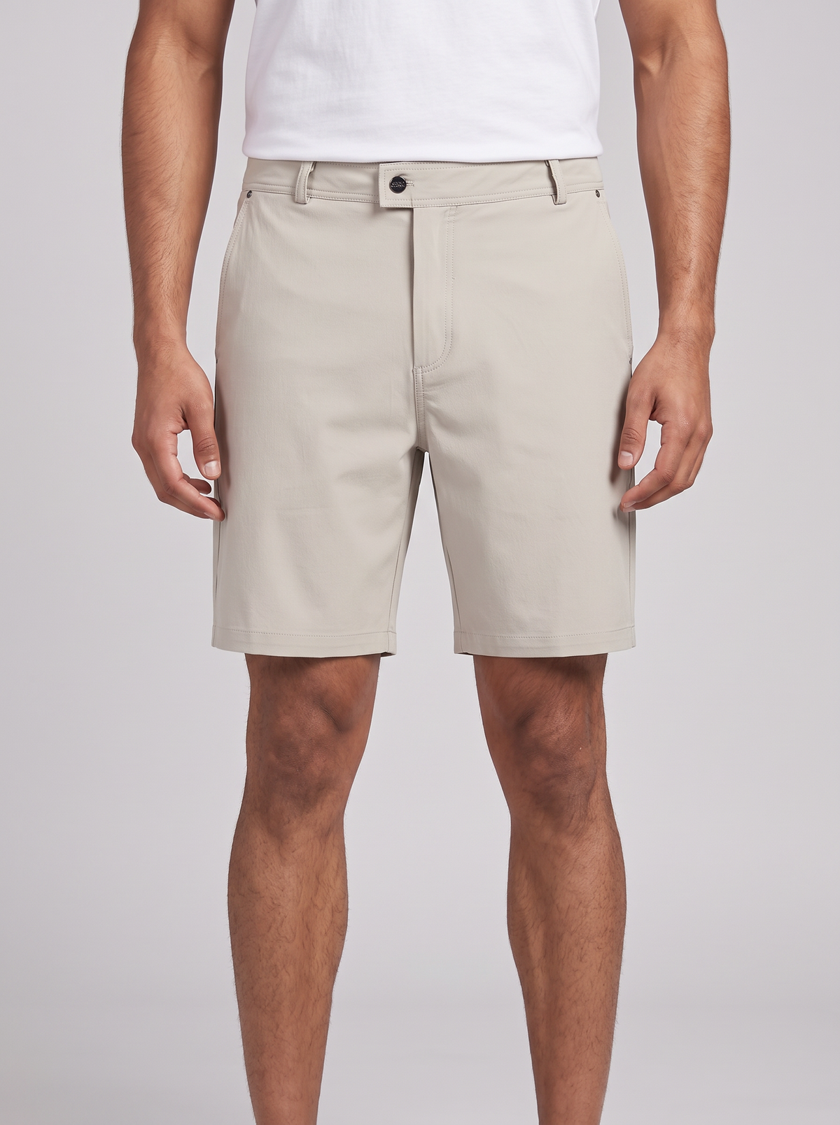 Men's Catini Alcorto Chino Shorts in Beige — on model