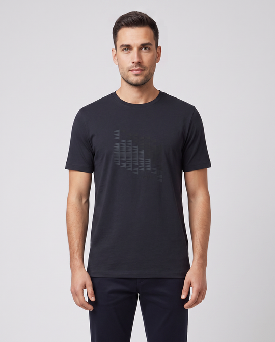 BOSS Green TS Network Flag Dark Blue T Shirt