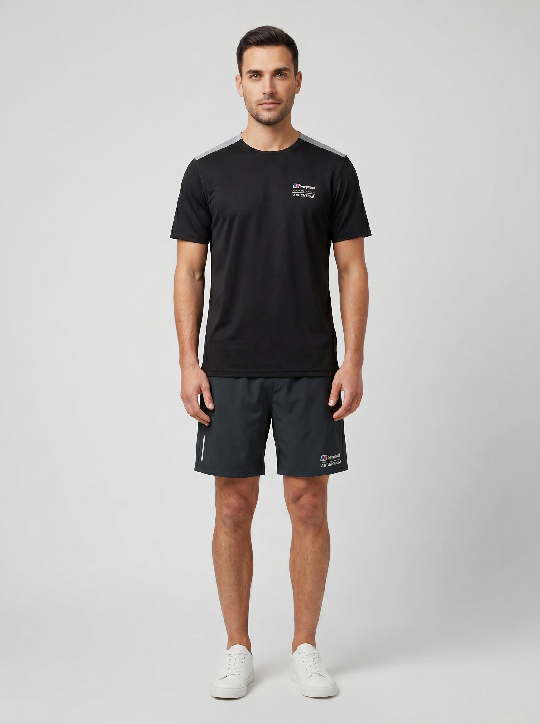 Men's Berghaus Black Terrain Trek Tech T Shirt & Short Set