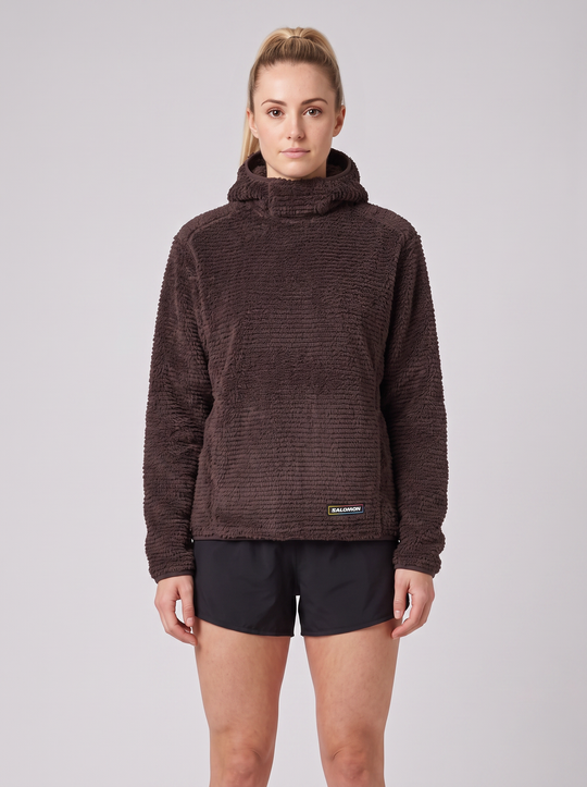 Womens Salomon THERNOVA FLEECE HD Coffee Bean Jackets