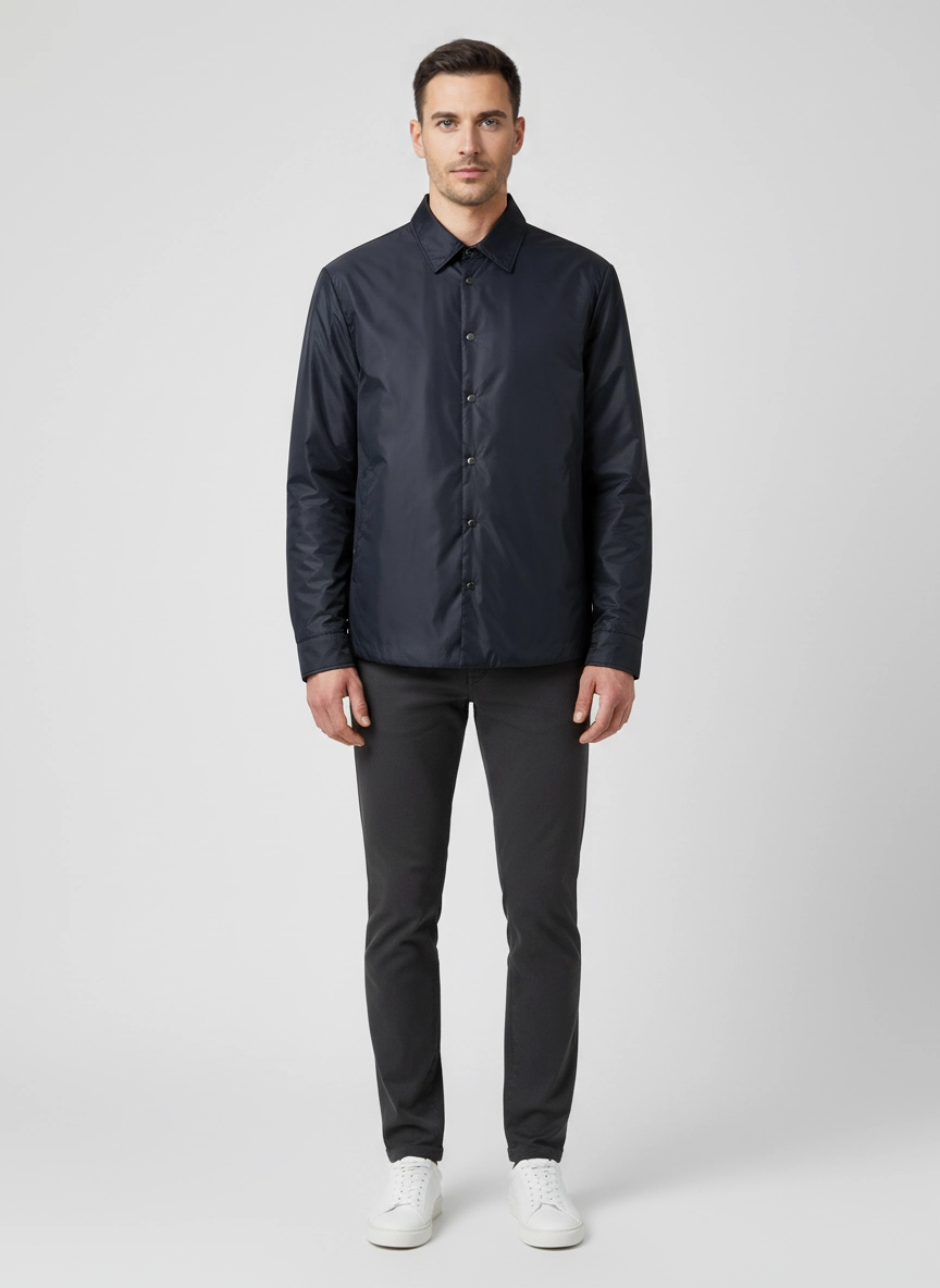 BOSS Black P-LUKE-PADD-261 Dark Blue Shirt on model