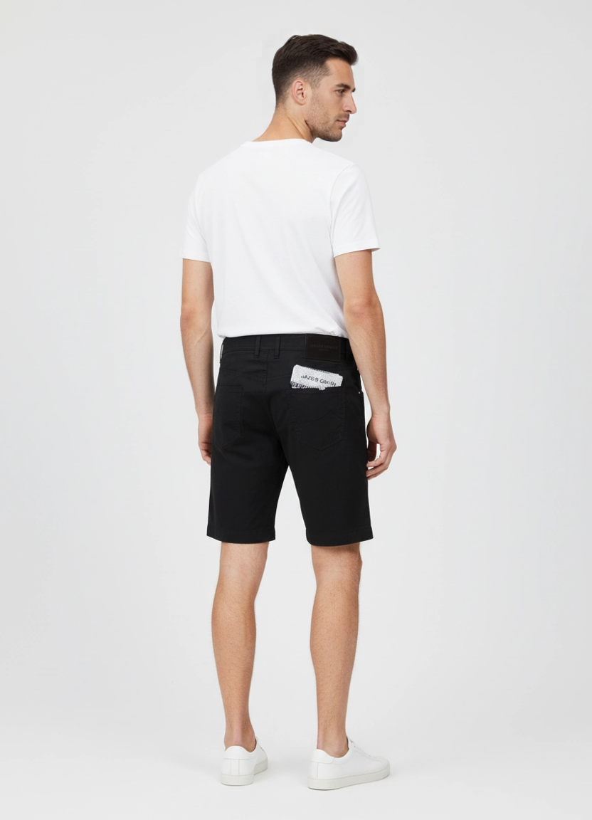 Men's Jacob Cohen Black 5 Pocket Bermuda Shorts