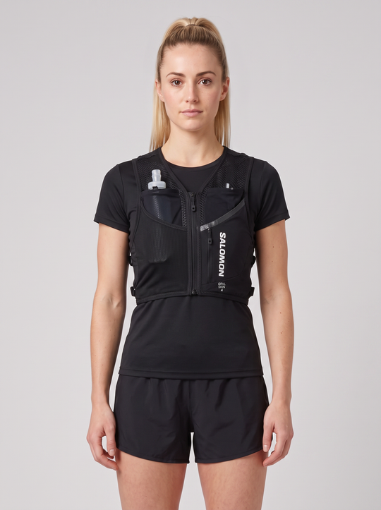 Womens Salomon Gravel Skin 4 Hydration Vest Black