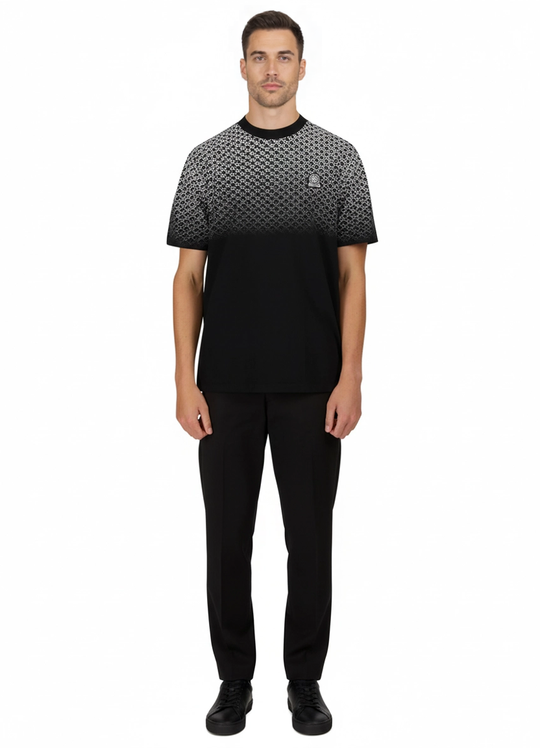 Men's Sandbanks Black Gradient Logo T Shirt
