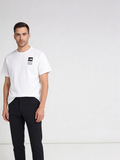 Mens The North Face Icon CEL RG SS TNF White T Shirt - Model Front