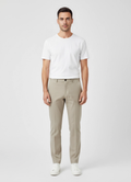 Mens Les Deux Laurel Oak Sand Como Regular Solid Pants on model