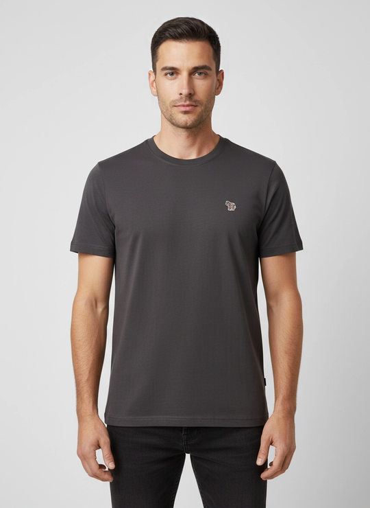 Mens Paul Smith Reg Fit Zebra Grey T Shirt