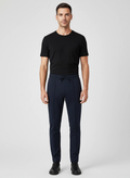 Mens BOSS Black P-Lamont 85 Dark Blue Joggers on model