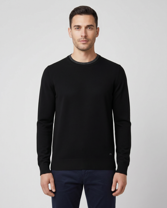 Mens Paul Smith Crew Neck Knit Black Jumper