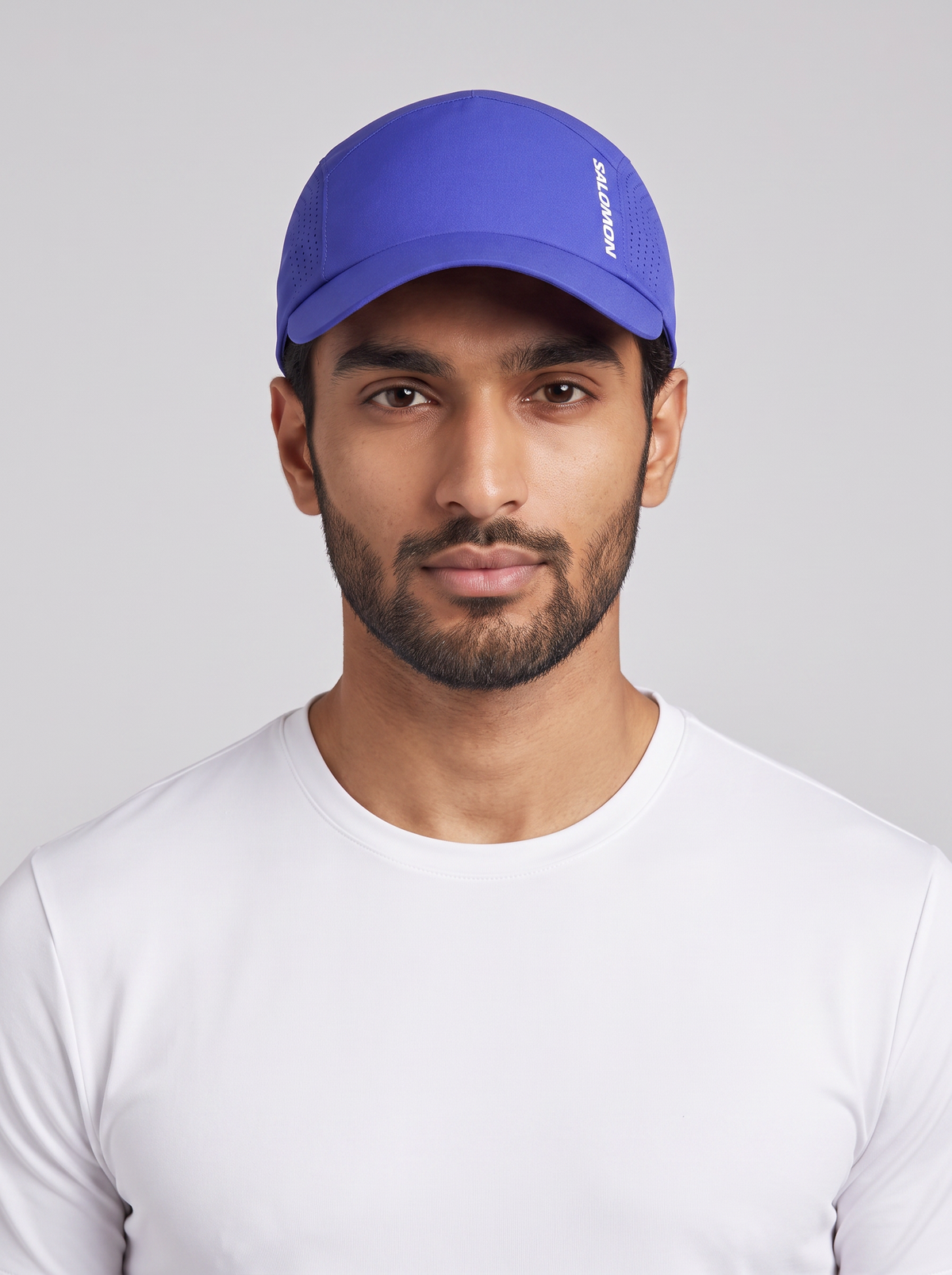 Mens Salomon CAP SHKout CAP Clematis Blue Caps — on model