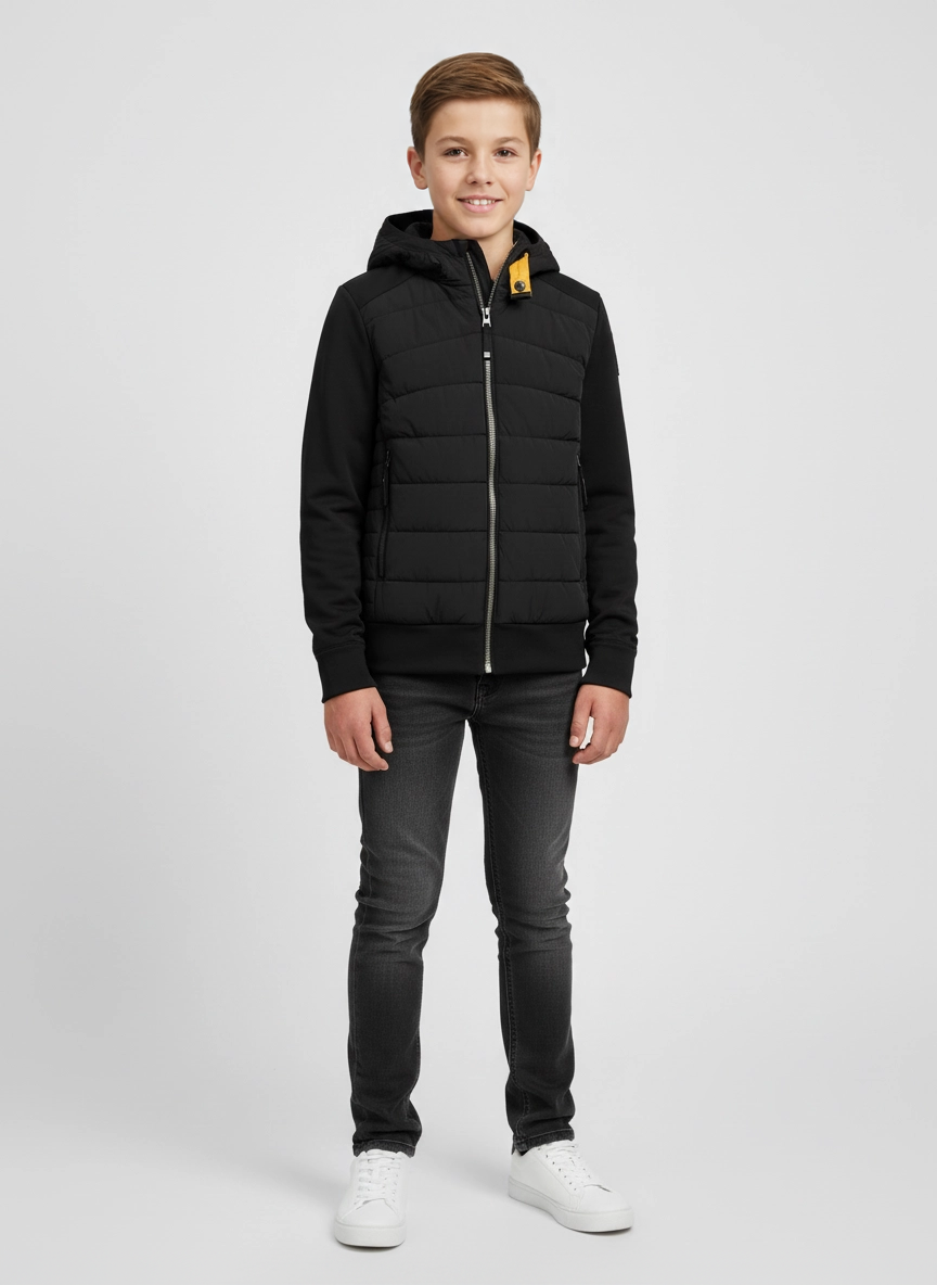 Boys Parajumpers Black Manfred Jacket on model