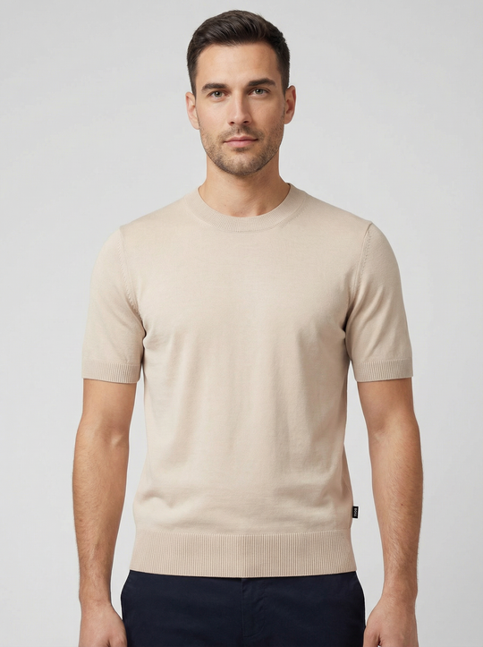 BOSS Black H-Umauro Open Beige Knitwear