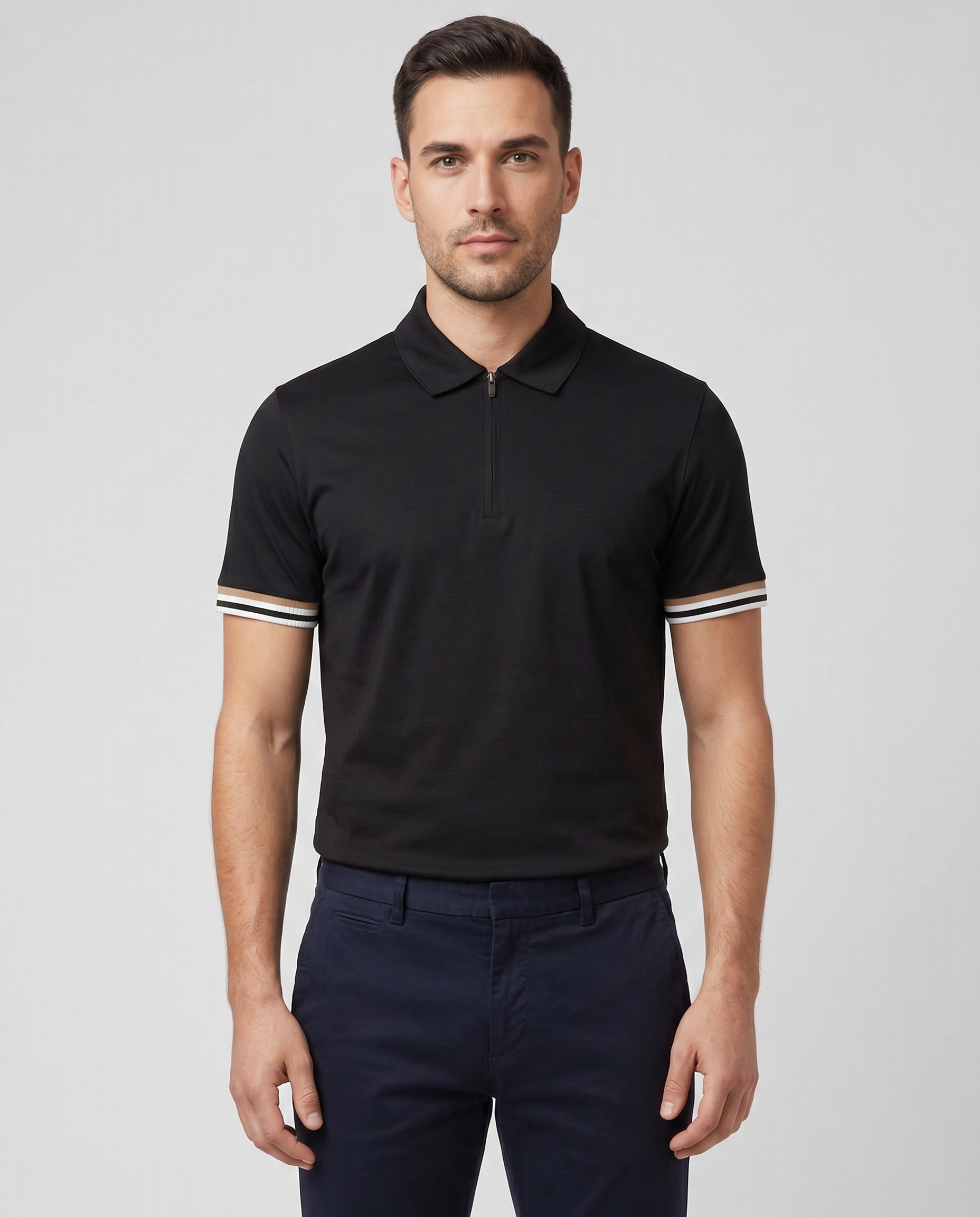 BOSS Black H-Paras 50 Black Polo Shirt