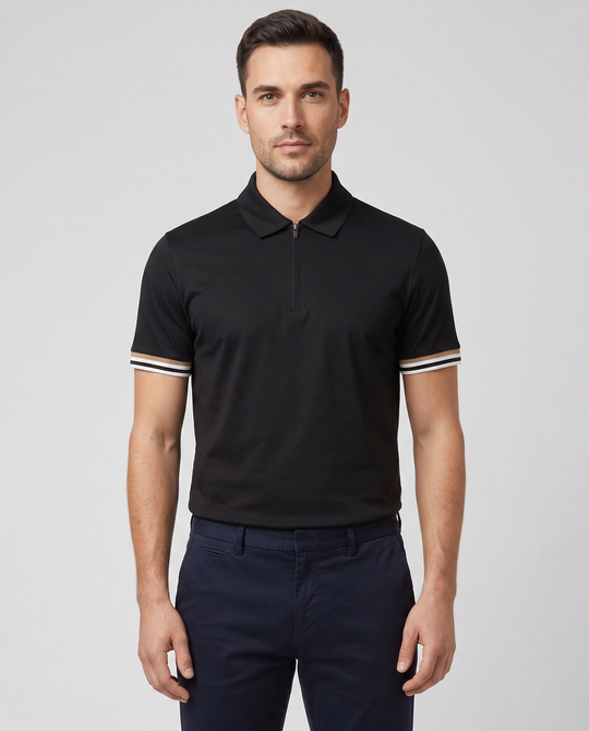 BOSS Black H-Paras 50 Black Polo Shirt