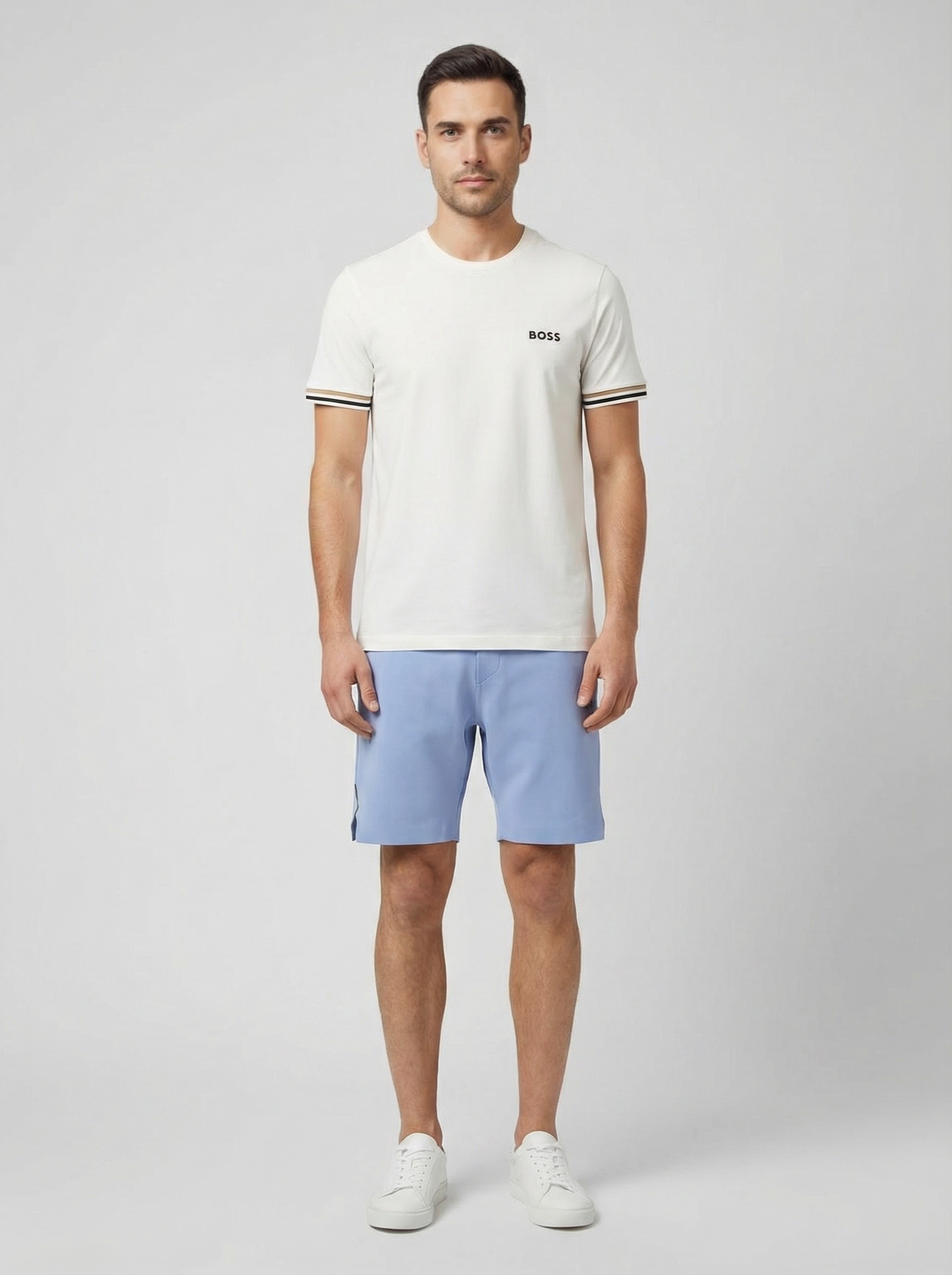 BOSS Green Hecon Active Light/Pastel Blue Shorts - Model Shot