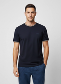 Men's BOSS Black Gift Set Navy Pyjamas on model