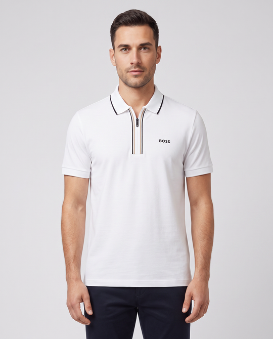 BOSS Green Philix GOC White Polo Shirt
