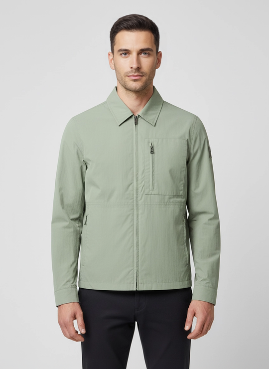 Mens Belstaff Grid  Green Overshirts