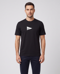 BOSS Green TS Network Photo Black T Shirt — on model