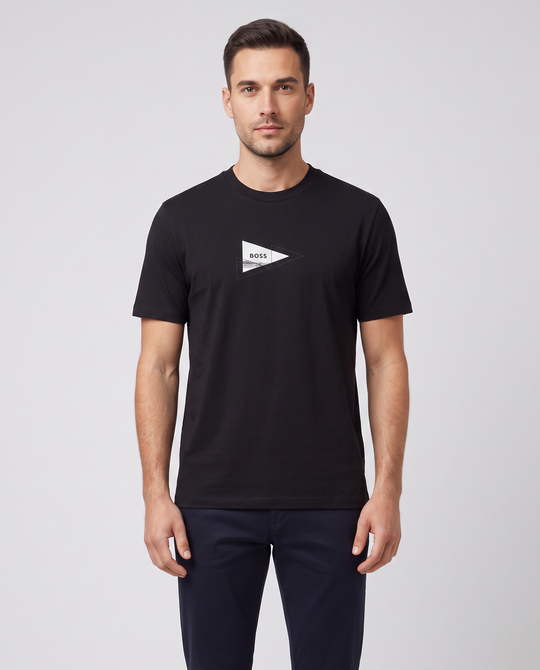 BOSS Green TS Network Photo Black T Shirt
