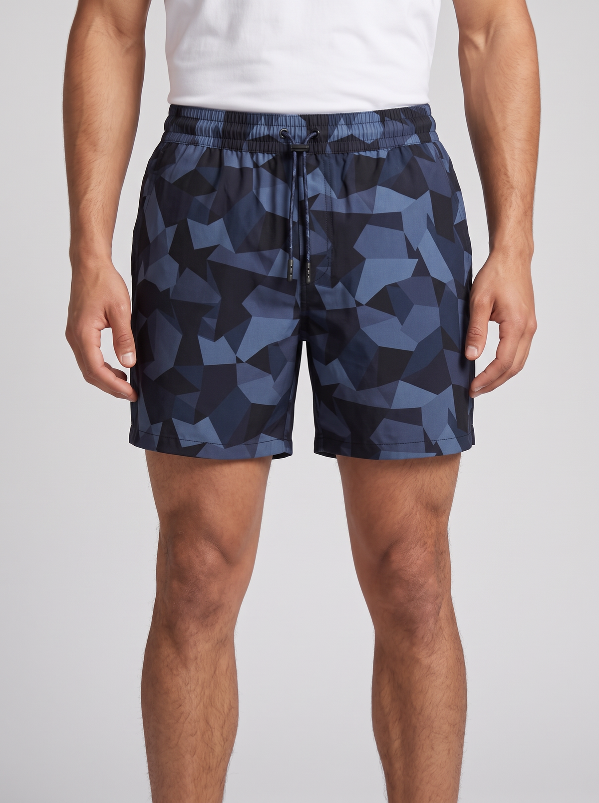 Men's Catini Astratto Shorts in Navy — on model