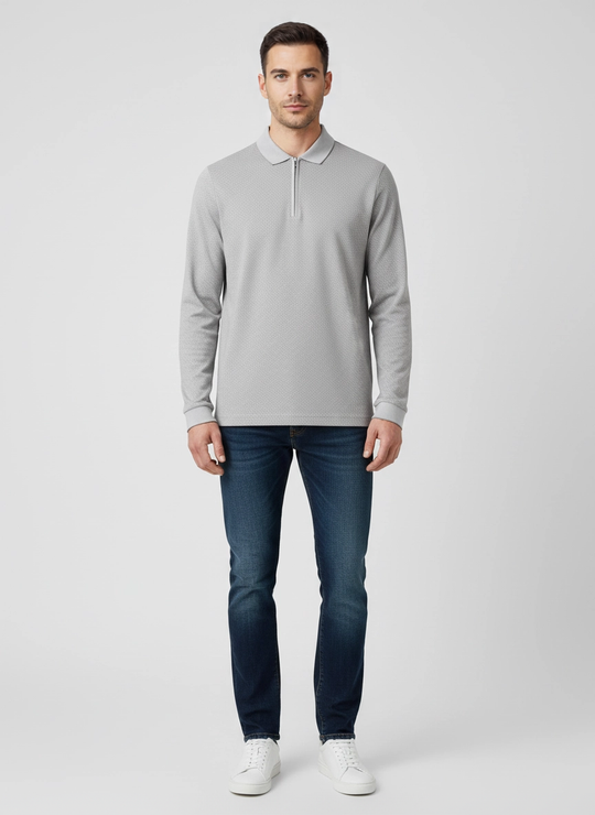 BOSS Black H-Peduzzi 06 Silver Polo Shirt